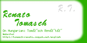 renato tomasch business card